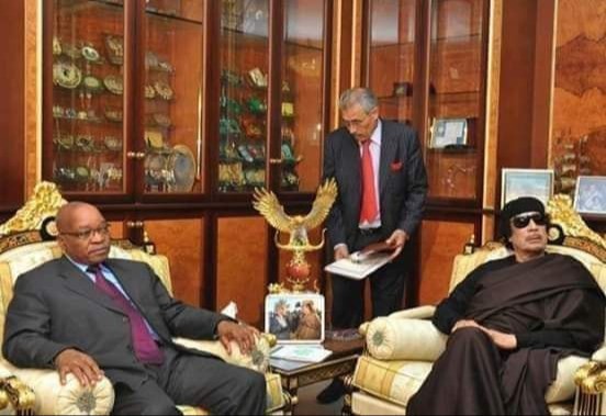 القائد الشهيد معمر القذافي ورئيس جنوب أفريقيا جاكوب زوما